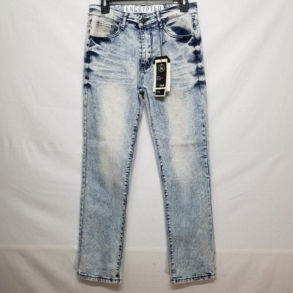 NWT Encrypted Whiskered Crinkle Slim Jean